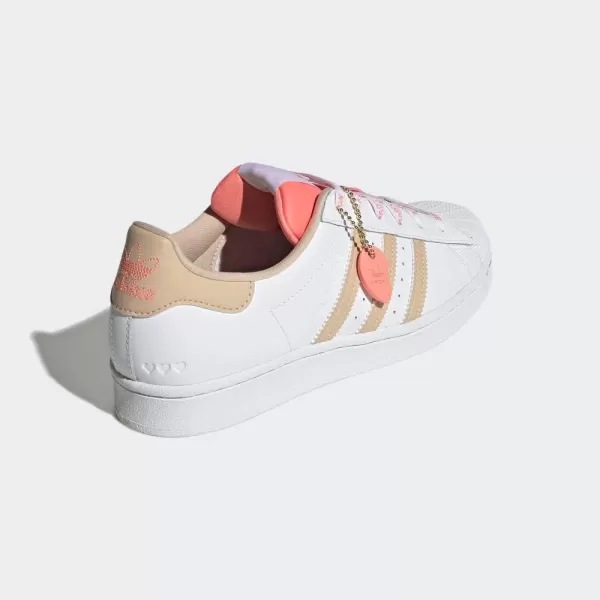 imageadidas Originals Womens SuperstarWhiteHalo BlushAcid Red