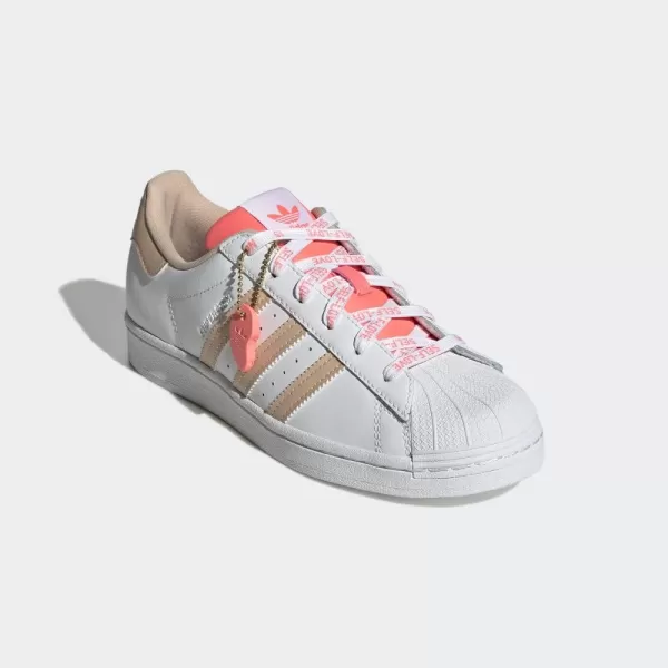 imageadidas Originals Womens SuperstarWhiteHalo BlushAcid Red