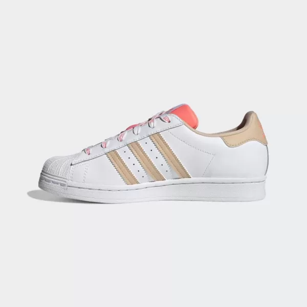 imageadidas Originals Womens SuperstarWhiteHalo BlushAcid Red