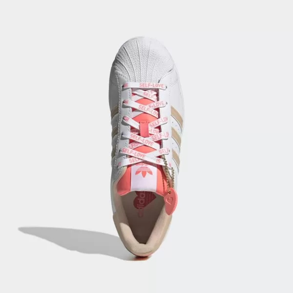 imageadidas Originals Womens SuperstarWhiteHalo BlushAcid Red