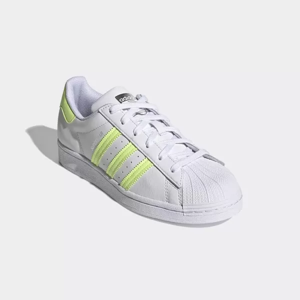 imageadidas Originals Womens SuperstarWhiteHires YellowMatte Silver