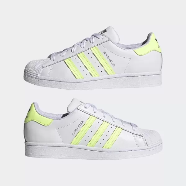 imageadidas Originals Womens SuperstarWhiteHires YellowMatte Silver