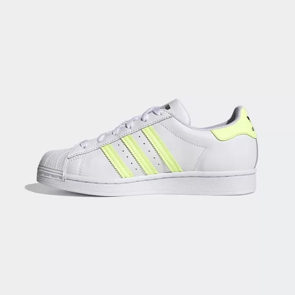 imageadidas Originals Womens SuperstarWhiteHires YellowMatte Silver