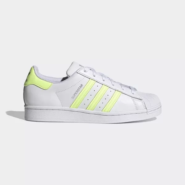 imageadidas Originals Womens SuperstarWhiteHires YellowMatte Silver