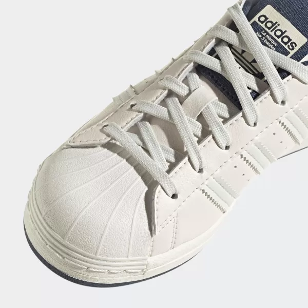 imageadidas UnisexBaby Superstar SneakerChalk WhiteHazy BlueCrew Navy