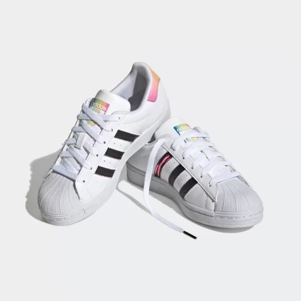 imageadidas UnisexBaby Superstar SneakerWhiteBeam PinkBlack