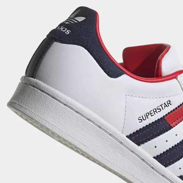 imageadidas UnisexBaby Superstar SneakerWhiteBetter ScarletNight Indigo