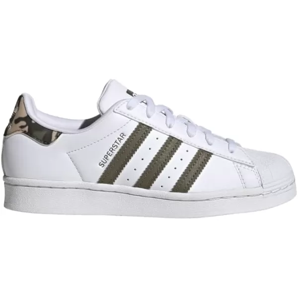 imageadidas UnisexBaby Superstar SneakerWhiteOlive StrataWhite