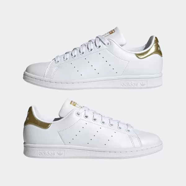 imageadidas Womens Stan Smith ShoesCloud WhiteCloud WhiteGold Metallic