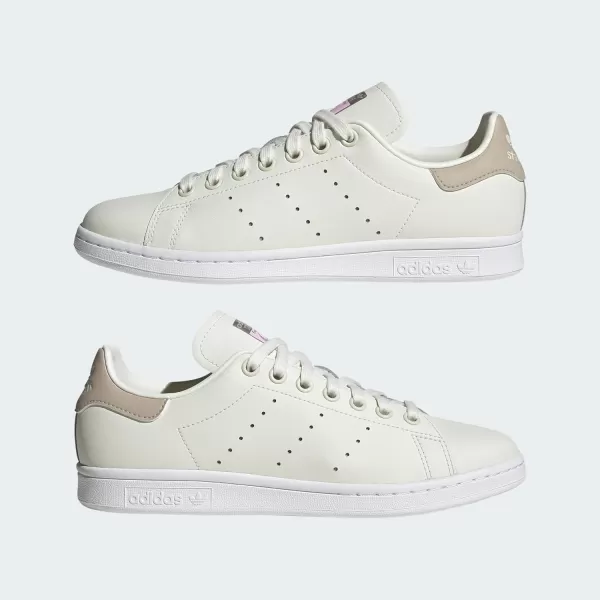 imageadidas Womens Stan Smith ShoesOff WhiteWonder BeigeSilver Metallic