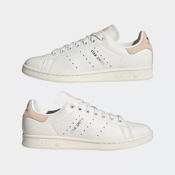 imageadidas Womens Stan Smith ShoesWhiteBliss OrangeSilver Metallic