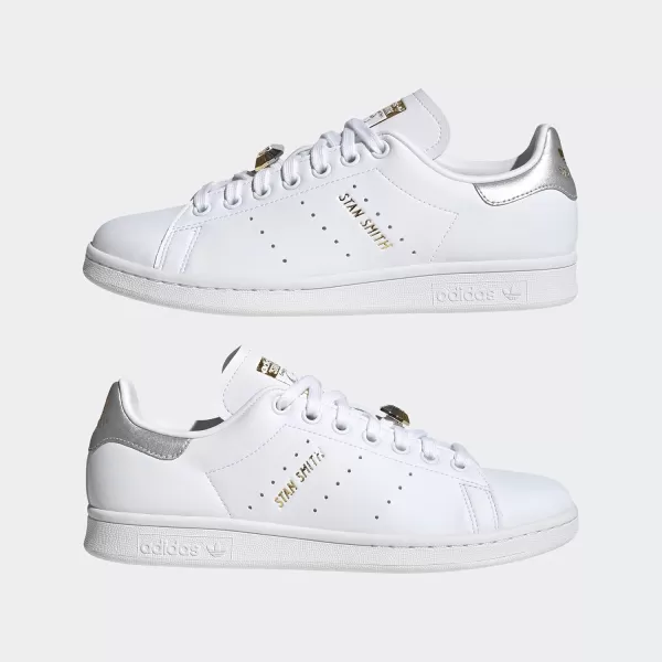 imageadidas Womens Stan Smith ShoesWhiteSilver MetallicGold Metallic