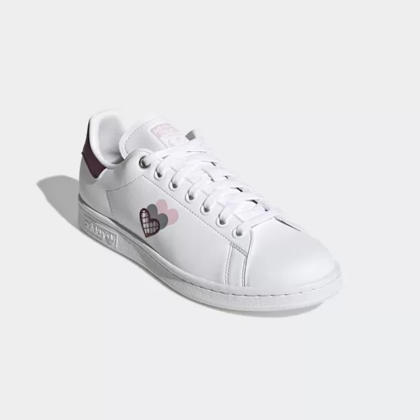 imageadidas Womens Stan Smith ShoesWhiteVictory CrimsonClear Pink