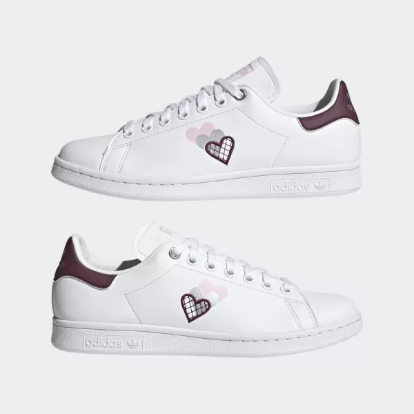 imageadidas Womens Stan Smith ShoesWhiteVictory CrimsonClear Pink