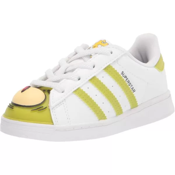 imageadidas UnisexBaby Superstar ShoesWhiteWhiteBlackelastic