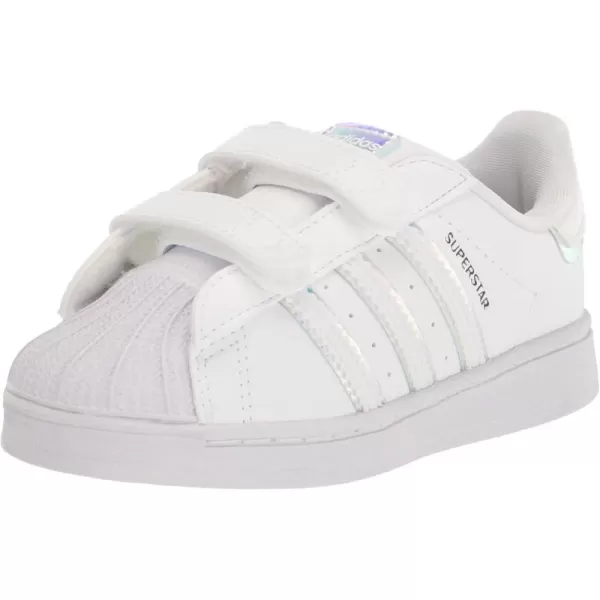 imageadidas UnisexBaby Superstar SneakerWhiteWhiteBlack Cross Strap