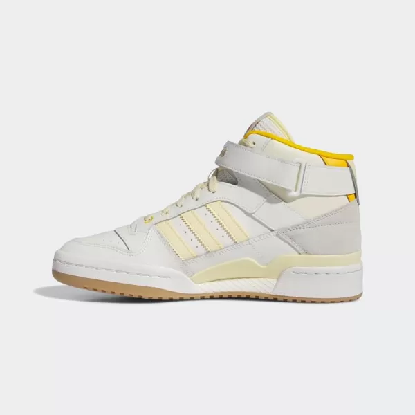 imageadidas Mens Forum Mid SneakerCloud WhiteCrew YellowGum