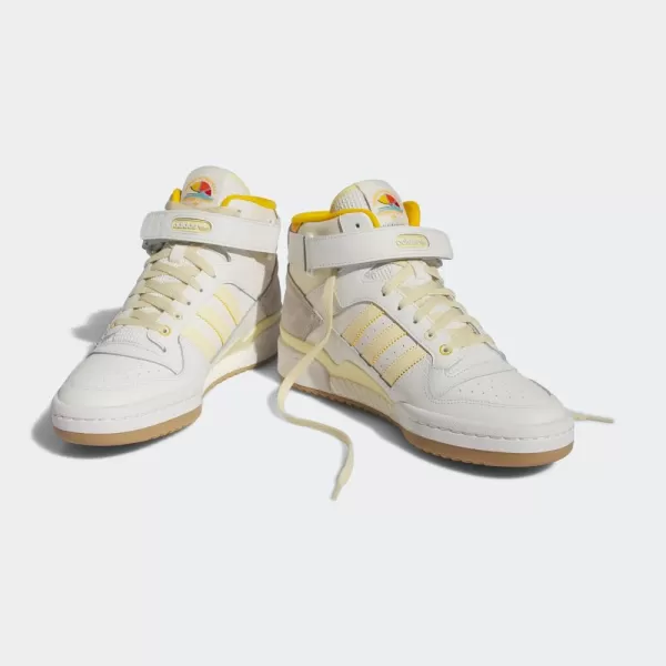 imageadidas Mens Forum Mid SneakerCloud WhiteCrew YellowGum