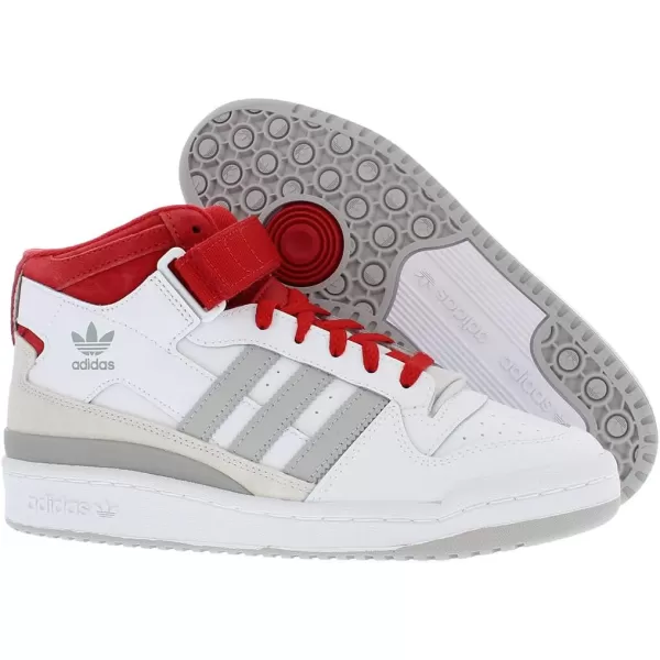 imageadidas Mens Forum Mid SneakerFootwear WhiteScarletGrey Two