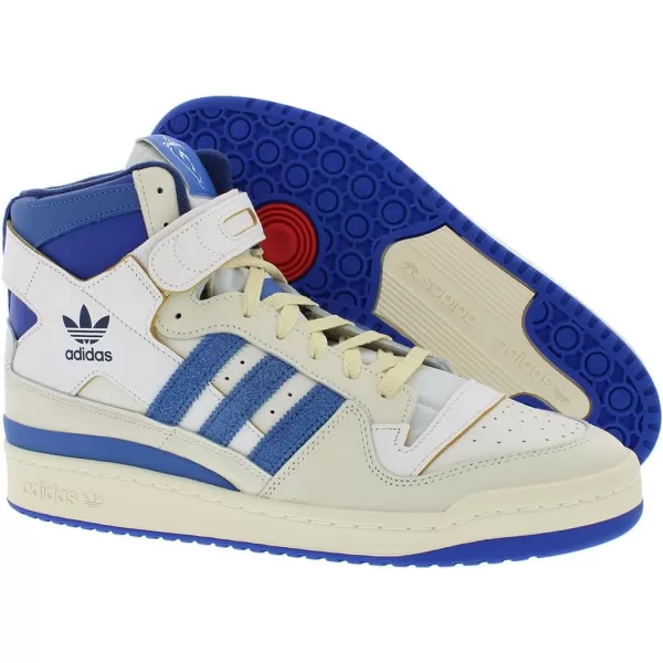 imageadidas Mens Forum Mid SneakerOff WhiteFootwear WhiteRoyal Blue