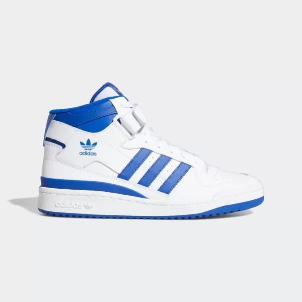 imageadidas Mens Forum Mid SneakerWhiteTeam Royal BlueWhite