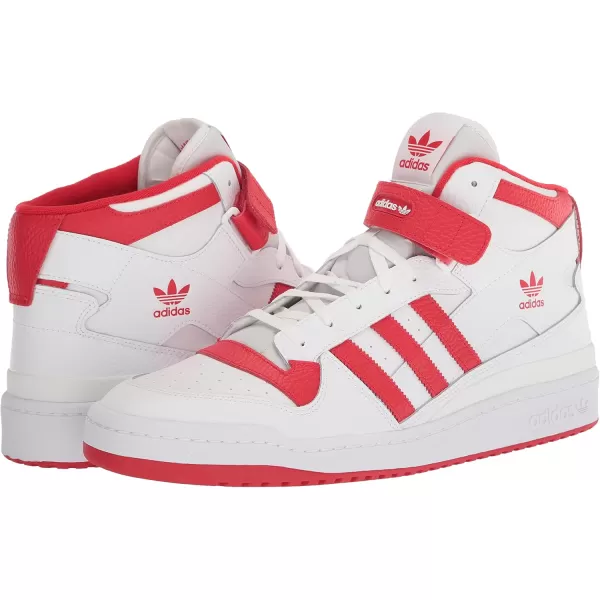 imageadidas Mens Forum Mid SneakerWhiteVivid RedWhite