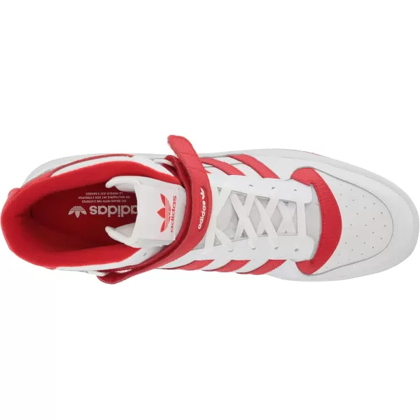 imageadidas Mens Forum Mid SneakerWhiteVivid RedWhite