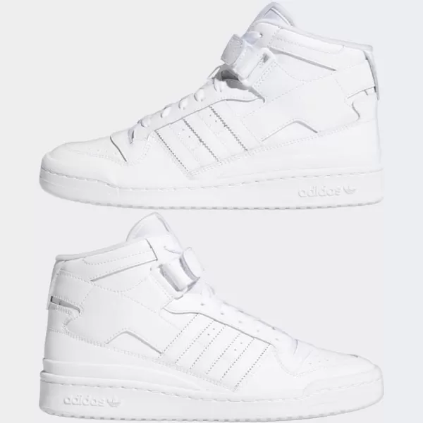 imageadidas Mens Forum Mid SneakerWhiteWhiteWhite