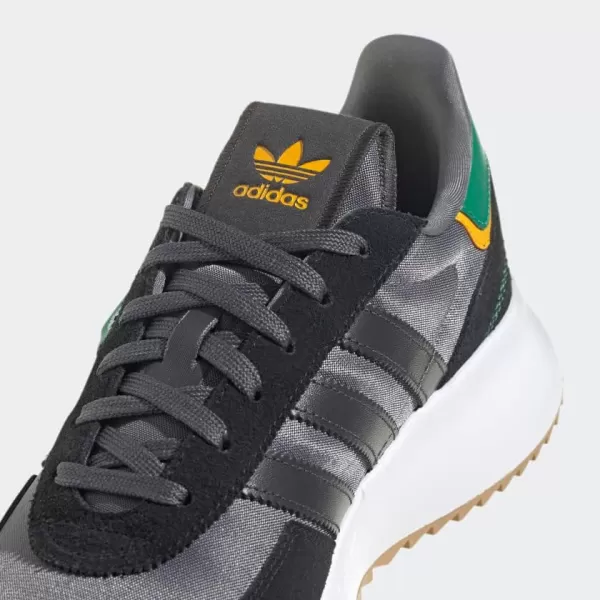 imageadidas Originals Mens Retropy F2 SneakerGreyCarbonCollegiate Gold