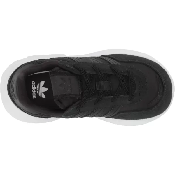 imageadidas UnisexChild Retropy F2 SneakerBlackBlackWhite Elastic