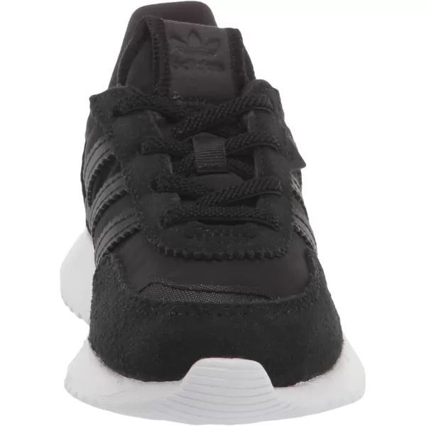 imageadidas UnisexChild Retropy F2 SneakerBlackBlackWhite Elastic