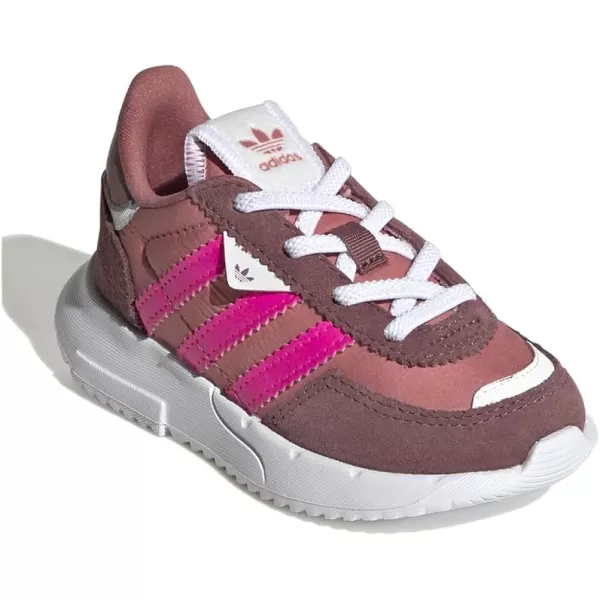 imageadidas UnisexChild Retropy F2 SneakerWonder RedTeam Shock PinkWhite Elastic