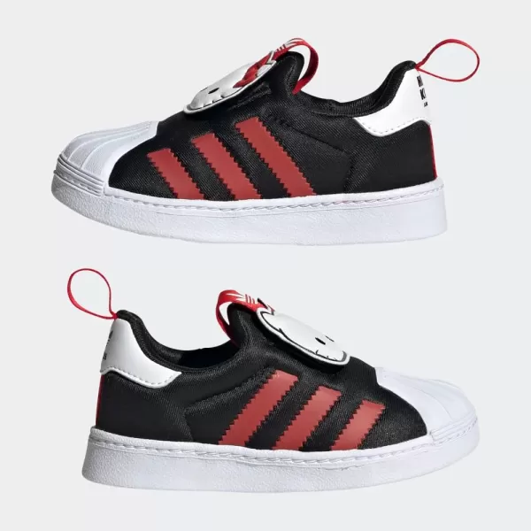 imageadidas UnisexChild Superstar 360 ShoesBlackVivid RedWhite