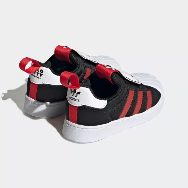 imageadidas UnisexChild Superstar 360 ShoesBlackVivid RedWhite