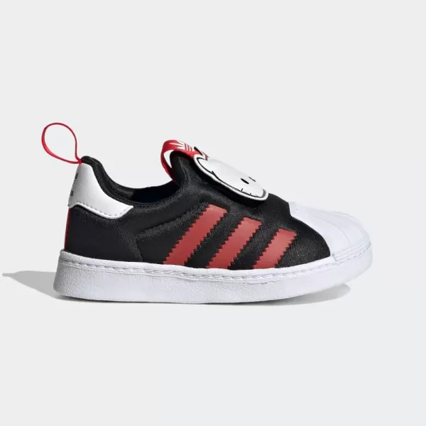 imageadidas UnisexChild Superstar 360 ShoesBlackVivid RedWhite