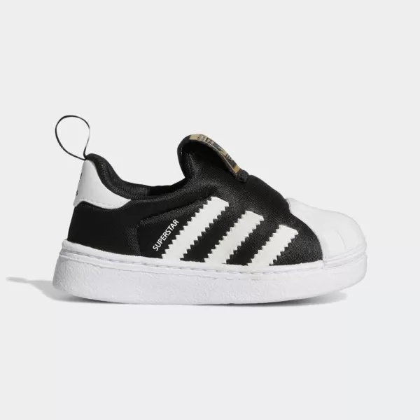 imageadidas UnisexChild Superstar 360 ShoesBlackWhiteGold Metallic