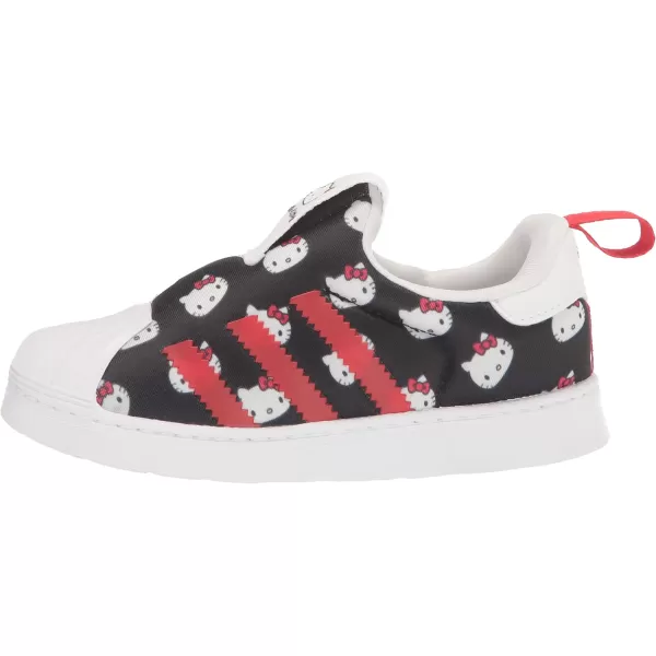 imageadidas UnisexChild Superstar 360 ShoesWhiteBlackVivid Red