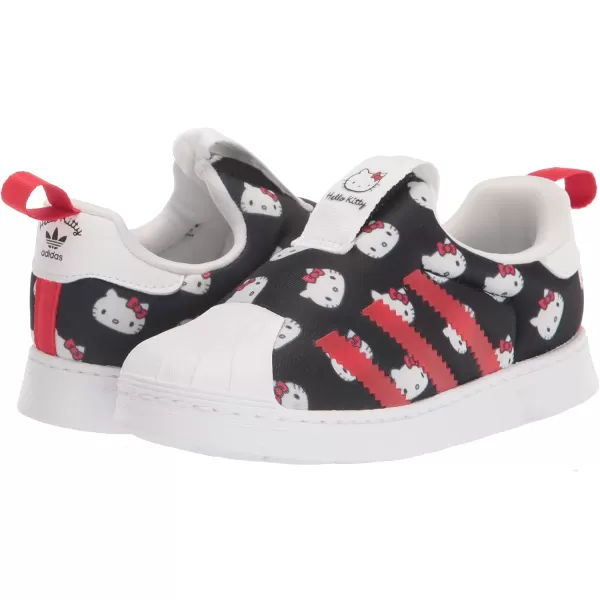 imageadidas UnisexChild Superstar 360 ShoesWhiteBlackVivid Red