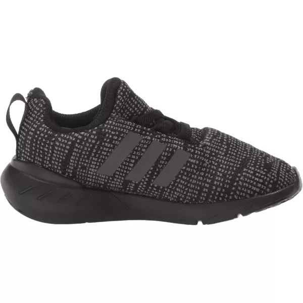 imageadidas UnisexChild Swift Run 22 SneakerCore BlackGreyWhite Elastic