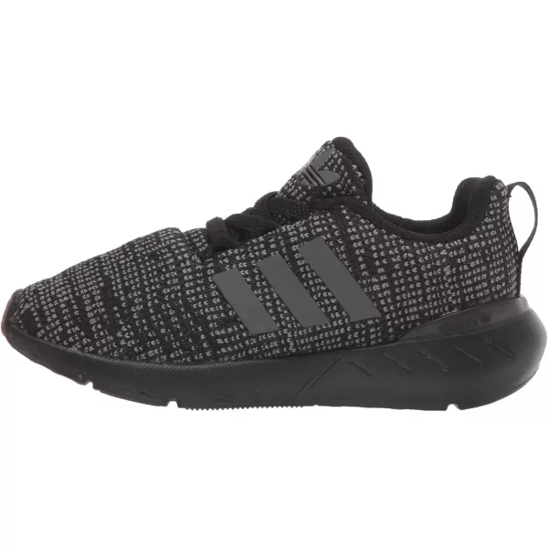 imageadidas UnisexChild Swift Run 22 SneakerCore BlackGreyWhite Elastic