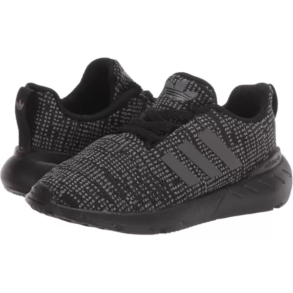 imageadidas UnisexChild Swift Run 22 SneakerCore BlackGreyWhite Elastic