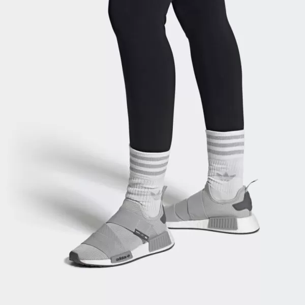 imageadidas Womens NMD R1 Slip On ShoesGreyWhiteGrey