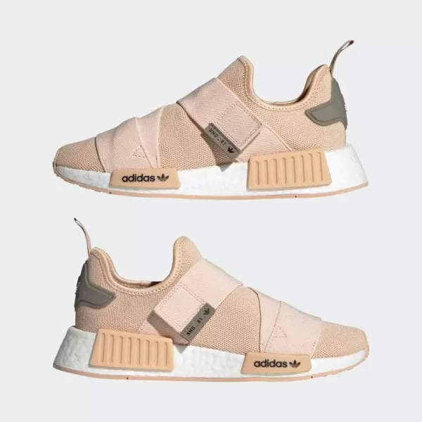 imageadidas Womens NMD R1 Slip On ShoesHalo BlushWhiteSimple Brown