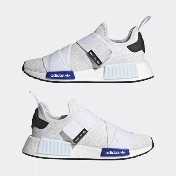 imageadidas Womens NMD R1 Slip On ShoesWhiteLucid BlueBlack