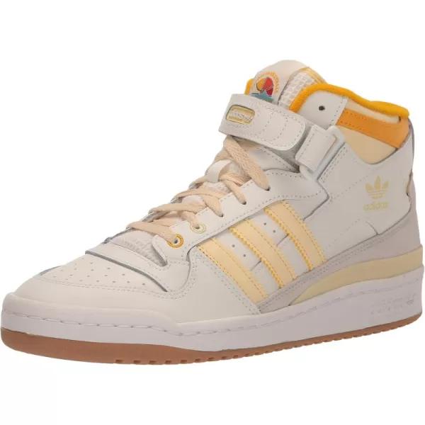 imageadidas Mens Forum Mid SneakerCloud WhiteCrew YellowGum