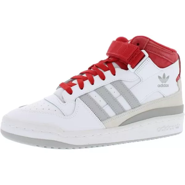 imageadidas Mens Forum Mid SneakerFootwear WhiteScarletGrey Two