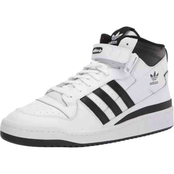 imageadidas Mens Forum Mid SneakerWhiteBlackWhite