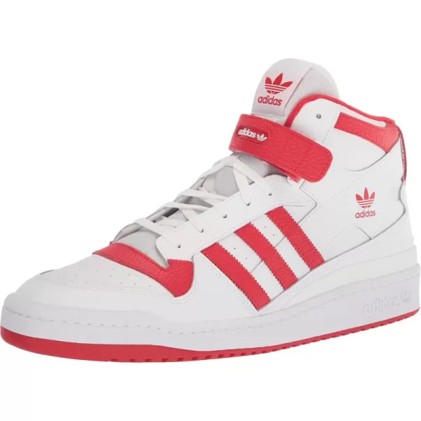 imageadidas Mens Forum Mid SneakerWhiteVivid RedWhite