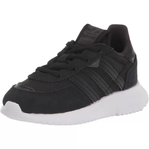 imageadidas UnisexChild Retropy F2 SneakerBlackBlackWhite Elastic