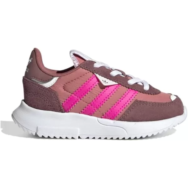 imageadidas UnisexChild Retropy F2 SneakerWonder RedTeam Shock PinkWhite Elastic